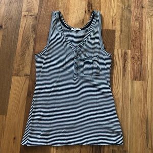 Anthropologie Pure + Good Striped Henley Tank L